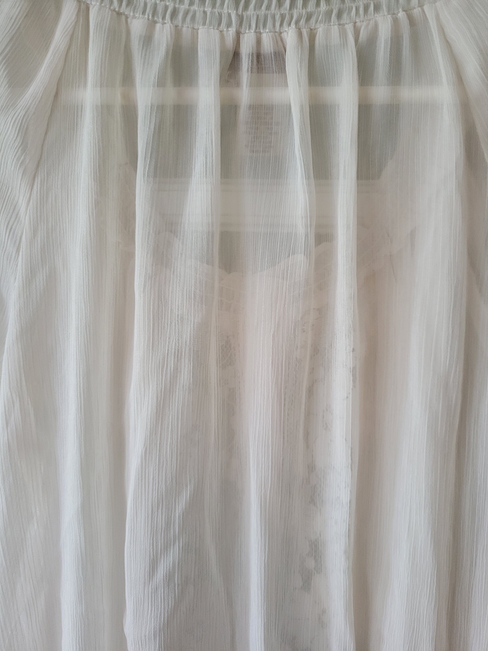 Eyelash Couture Women’s Sheer Delicate cream Top Lace Inserts Size Small Summery - Picture 11 of 13